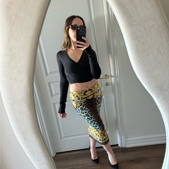 Fendace (Fendi x Versace collab) silk printed skirt - Picture 2 of 12